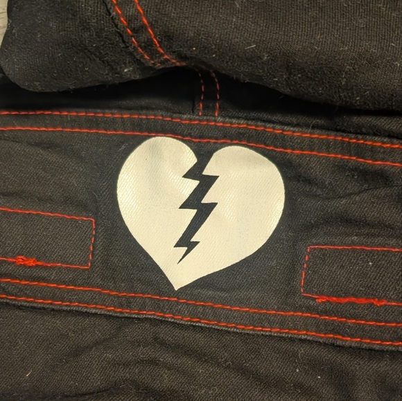 Dolls Kill x Emily The Strange Ace Of Spacey Wide-Leg Cargo Pants - Picture 9 of 9